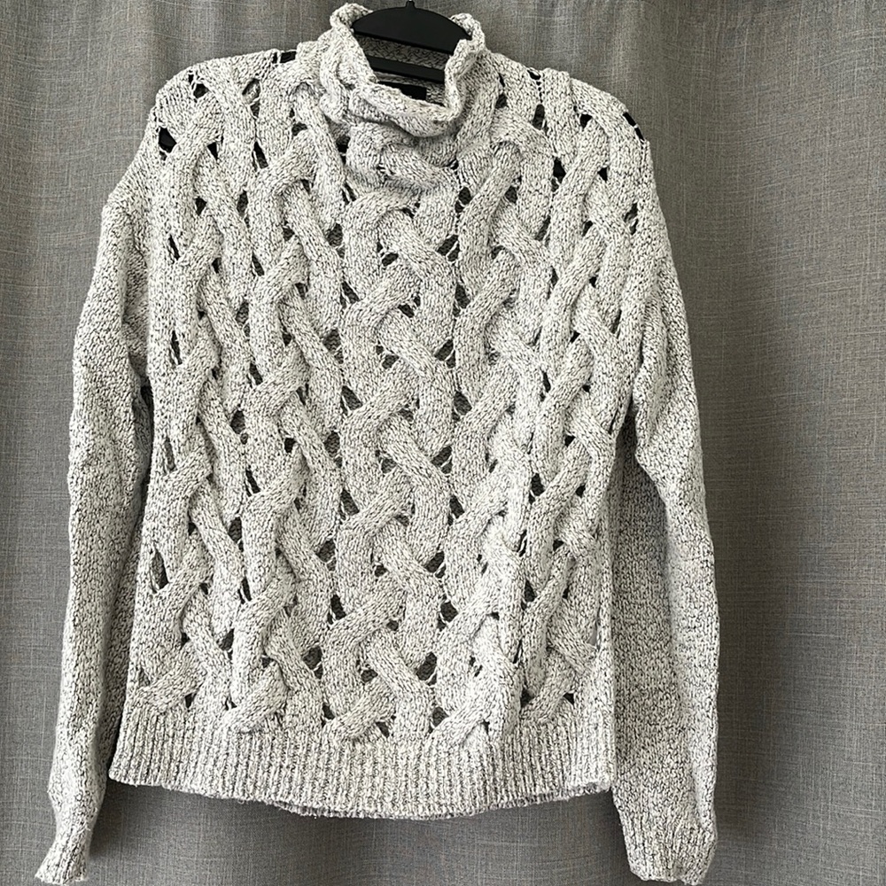 Joes jeans collection loose weave pull over size M very mock turtleneck